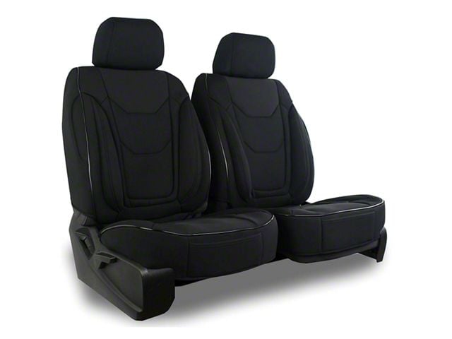 Aegis Cover Airmesh Low Back Bucket Seat Covers with Memory Foam Booster; Black/Black (Universal; Some Adaptation May Be Required)