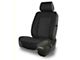 Aegis Cover Leatherette Easy Fit Wrap Low Back Bucket Seat Cover with Diamond Insert; Black/Silver Piping (Universal; Some Adaptation May Be Required)