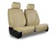 Aegis Cover Leatherette Low Back Bucket Seat Covers with Suede Plain Insert; Sand/Sand Piping (Universal; Some Adaptation May Be Required)