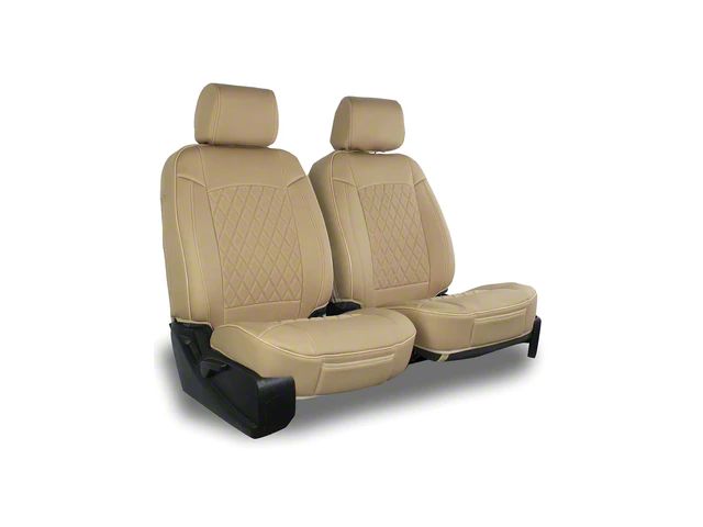 Aegis Cover Neoprene Low Back Bucket Seat Covers with Diamond Insert; Sand (Universal; Some Adaptation May Be Required)