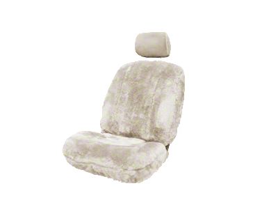 Aegis Cover Sheepskin Semi-Custom Low Back Bucket Seat Cover; Steel (Universal; Some Adaptation May Be Required)