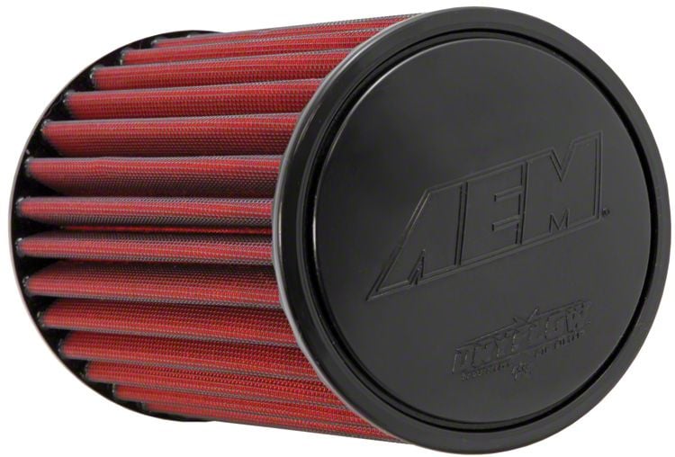 AEM Induction Mustang DryFlow Air Filter; 3.50-Inch Inlet / 8.938-Inch ...