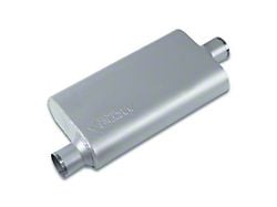 Street Series Street Flow 3 Chamber Aluminized Offset/Center Muffler; 2.50-Inch Inlet/2.50-Inch Outlet (Universal; Some Adaptation May Be Required)