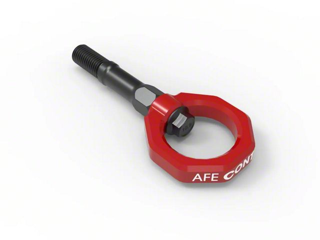 AFE Control PFADT Series Rear Tow Hook; Red (20-24 Corvette C8, Excluding Z06)