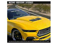 Air Design Hood Scoop; Satin Black (24-25 Mustang EcoBoost)