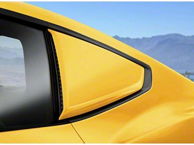 Air Design Quarter Window Scoops; Blue Ember (24-25 Mustang Fastback)