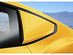 Air Design Quarter Window Scoops; Carbonized Gray (24-25 Mustang Fastback)