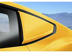 Air Design Quarter Window Scoops; Gloss Black (2024 Mustang Fastback)