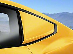 Air Design Quarter Window Scoops; Oxford White (2024 Mustang Fastback)