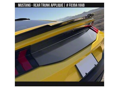 Air Design Rear Decklid Panel; Gloss Black (2024 Mustang)