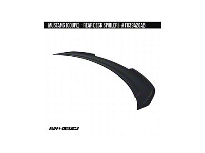 Air Design Rear Spoiler; Satin Black (2024 Mustang Fastback)