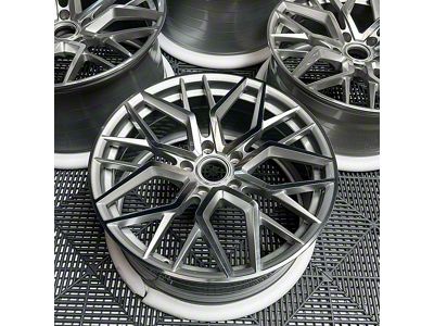 ALT Forged Velocity Silver Machined Face Wheel; Front Only; 19x8.5; 34mm Offset (20-25 Corvette C8 Stingray)