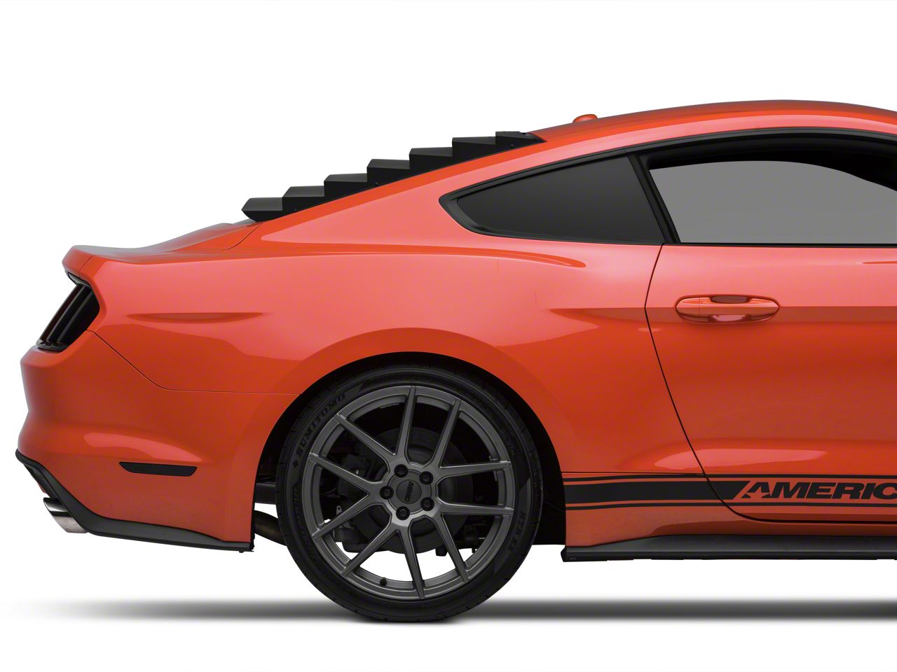 SpeedForm Mustang Aluminum Rear Window Louvers 389269 (15-25 Mustang ...