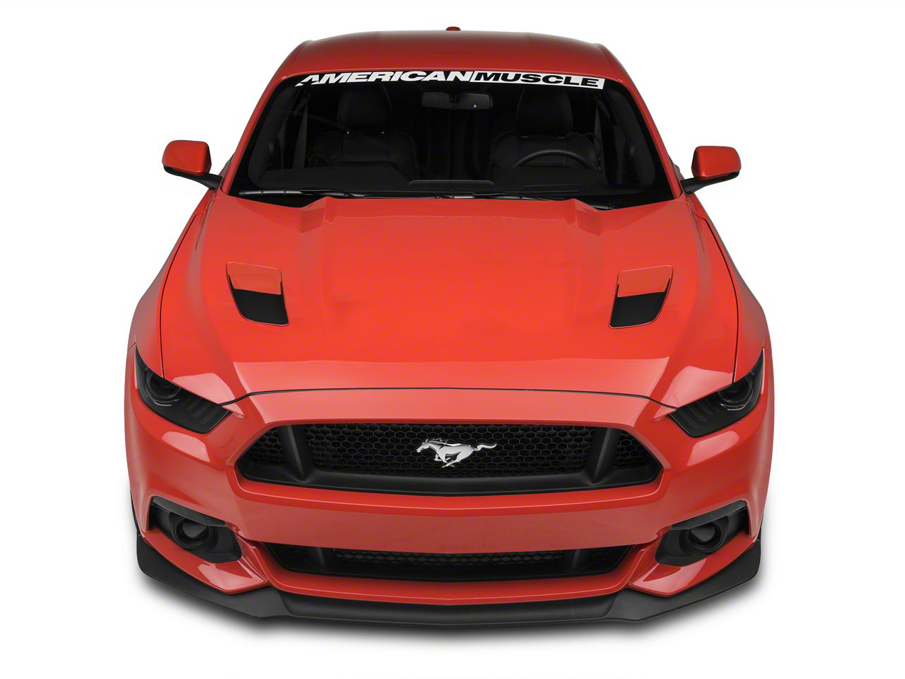 SEC10 Mustang Hood Vent Accent Decals; Black 389940 (15-17 Mustang