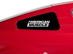 SEC10 AmericanMuscle Quarter Window Decal; Frosted (79-23 Mustang)