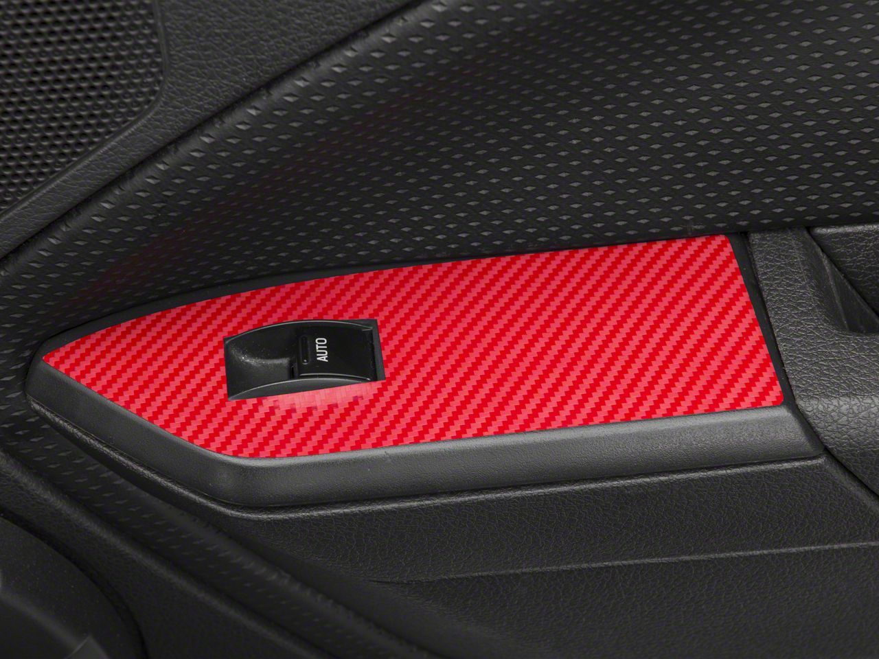 Sec10 Mustang Dash Overlay Kit; Red Carbon Fiber 387406 (05-09 Mustang 