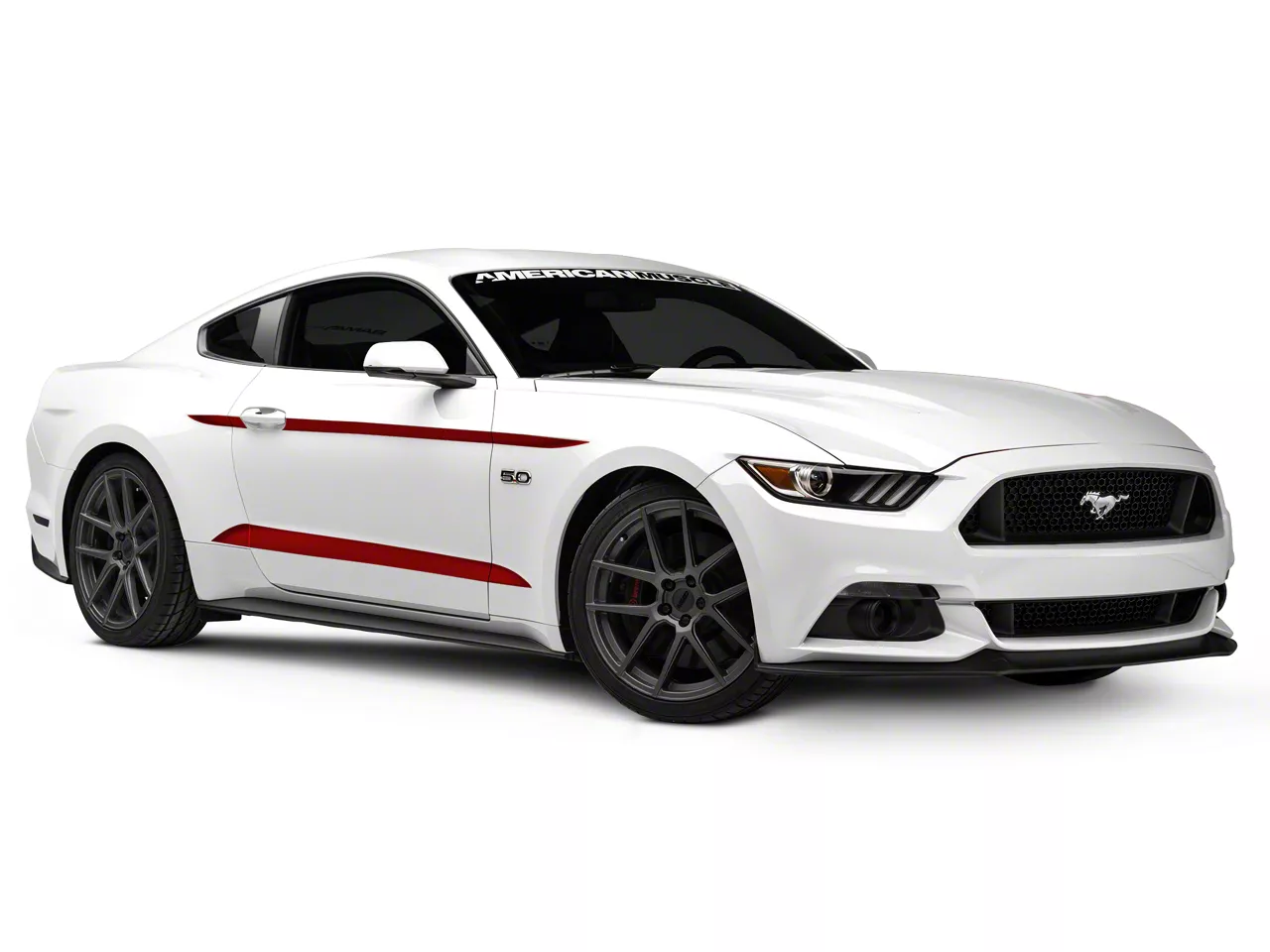 Sec10 Mustang Side Accent Decals; Red 388795 (15-23 Mustang) - Free 