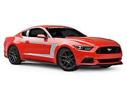 SEC10 Side Stripes; Silver (15-23 Mustang)