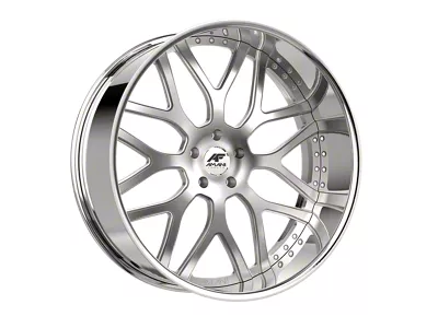 Amani ALLORA Brush Center with Chrome Lip Wheel; Rear Only; 24x9; 15mm Offset (10-15 Camaro, Excluding ZL1)