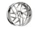 Amani Apollo-L Brush Center with Chrome Lip Wheel; Rear Only; 22x10; 20mm Offset (16-24 Camaro)