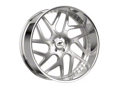 Amani Apollo-L Brush Center with Chrome Lip Wheel; Rear Only; 22x9; 15mm Offset (10-15 Camaro, Excluding ZL1)