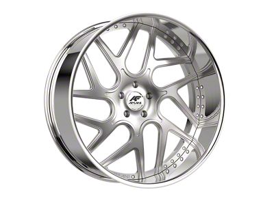 Amani Apollo-R Brush Center with Chrome Lip Wheel; Rear Only; 22x10; 20mm Offset (16-24 Camaro)