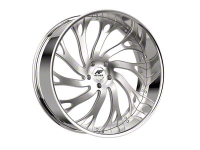 Amani Atlantic-R Brush Center with Chrome Lip Wheel; Rear Only; 22x9; 15mm Offset (10-15 Camaro, Excluding ZL1)