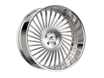 Amani CHILE-L Brush Center with Chrome Lip Wheel; Rear Only; 22x10; 20mm Offset (16-24 Camaro)