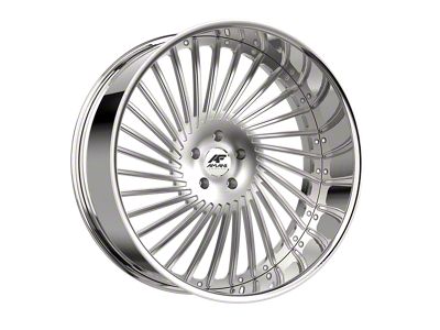 Amani CHILE-L Brush Center with Chrome Lip Wheel; Rear Only; 22x9; 15mm Offset (10-15 Camaro, Excluding ZL1)