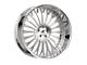 Amani Napoliano Brush Center with Chrome Lip Wheel; Rear Only; 22x10; 20mm Offset (10-15 Camaro)