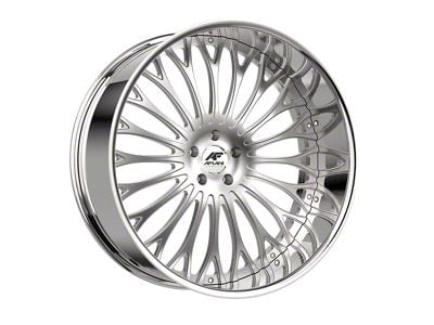 Amani Napoliano Brush Center with Chrome Lip Wheel; Rear Only; 22x10; 20mm Offset (16-24 Camaro)