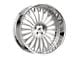 Amani Napoliano Brush Center with Chrome Lip Wheel; 22x9; 15mm Offset (16-24 Camaro, Excluding SS w/ 6-Piston Front Calipers & ZL1)