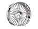 Amani R.E.A.L. Brush Center with Chrome Lip Wheel; Rear Only; 22x10; 20mm Offset (16-24 Camaro)