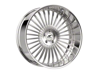 Amani R.E.A.L. Brush Center with Chrome Lip Wheel; Rear Only; 22x10; 38mm Offset (16-24 Camaro, Excluding SS w/ 6-Piston Front Calipers & ZL1)