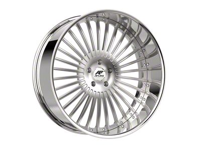 Amani R.E.A.L. Brush Center with Chrome Lip Wheel; Rear Only; 24x9; 15mm Offset (10-15 Camaro, Excluding ZL1)