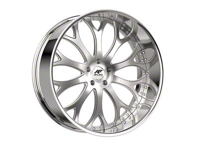 Amani Tango Brush Center with Chrome Lip Wheel; Rear Only; 22x10; 20mm Offset (10-15 Camaro)