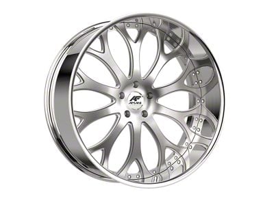 Amani Tango Brush Center with Chrome Lip Wheel; Rear Only; 22x9; 15mm Offset (10-15 Camaro, Excluding ZL1)