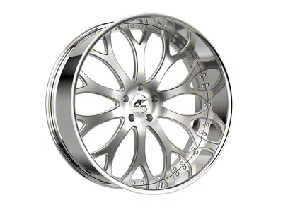 Amani Tango Brush Center with Chrome Lip Wheel; Rear Only; 26x9; 1mm Offset (10-15 Camaro)