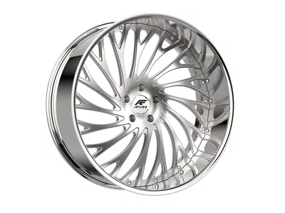 Amani Vamos-L Brush Center with Chrome Lip Wheel; Rear Only; 22x10; 20mm Offset (10-15 Camaro)