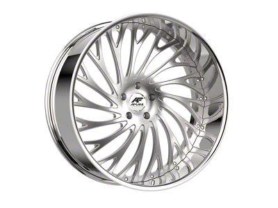 Amani Vamos-L Brush Center with Chrome Lip Wheel; Rear Only; 22x10; 20mm Offset (16-24 Camaro)