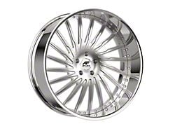 Amani Cultura-L Brush Center with Chrome Lip Wheel; Rear Only; 22x10; 20mm Offset (08-23 RWD Challenger, Excluding SRT Hellcat & Widebody)