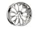 Amani Tango Brush Center with Chrome Lip Wheel; 22x9; 15mm Offset (08-23 RWD Challenger, Excluding SRT Hellcat & Widebody)