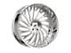 Amani Vamos-L Brush Center with Chrome Lip Wheel; Rear Only; 22x10; 20mm Offset (08-23 RWD Challenger, Excluding SRT Hellcat & Widebody)