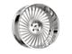 Amani CHILE-L Brush Center with Chrome Lip Wheel; Rear Only; 22x10; 20mm Offset (06-10 Charger)