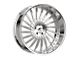 Amani Cultura-R Brush Center with Chrome Lip Wheel; Rear Only; 22x10; 20mm Offset (11-23 RWD Charger, Excluding Widebody)