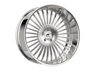 Amani R.E.A.L. Brush Center with Chrome Lip Wheel; Rear Only; 24x9; 15mm Offset (11-23 RWD Charger, Excluding Widebody)