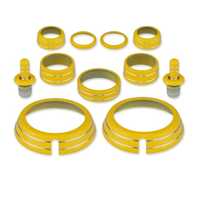 American Brothers Design Interior Knob Kit; Rally Yellow (10-15 Camaro)