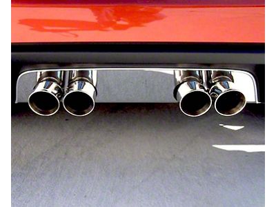 American Car Craft Exhaust Filler Panel; Chrome (06-13 Corvette C6 w/ NPP Dual Mode Exhaust