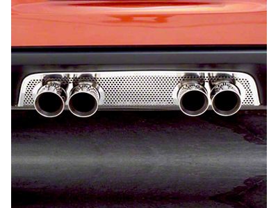 American Car Craft Exhaust Filler Panel; Polished (05-13 Corvette C6 w/o NPP Dual Mode Exhaust)