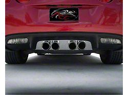 American Car Craft Exhaust Filler Panel; Stainless (05-13 Corvette C6 w/ B&B Route 66 Quad Tips)